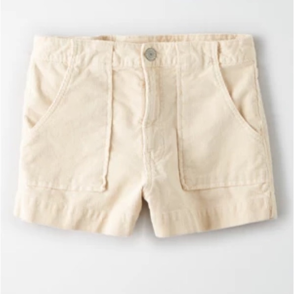 American Eagle Super High-Waisted Corduroy Short Shorts